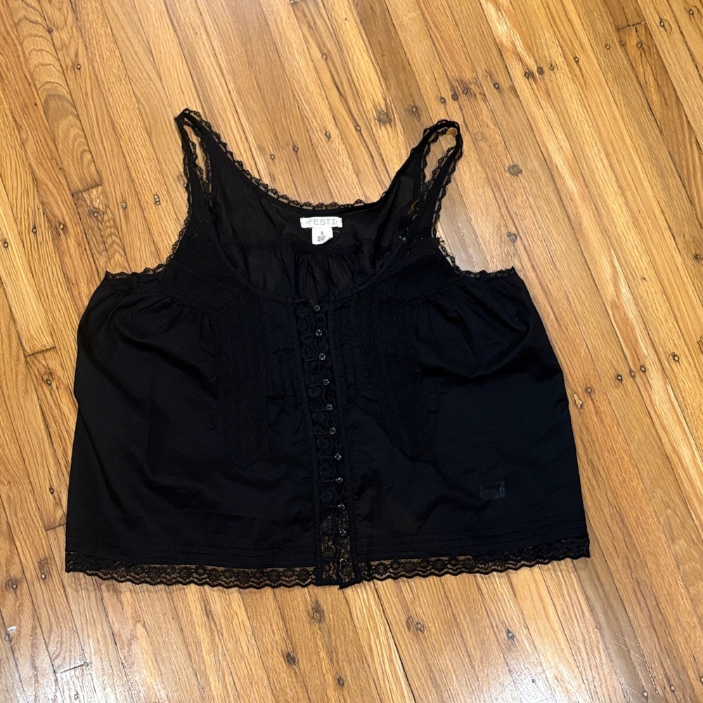 Torrid Black Lace Trim Camisole